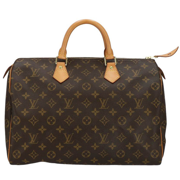 Louis Vuitton Handbags - Louis Vuitton Speedy Monogram Satchel Bag Brown